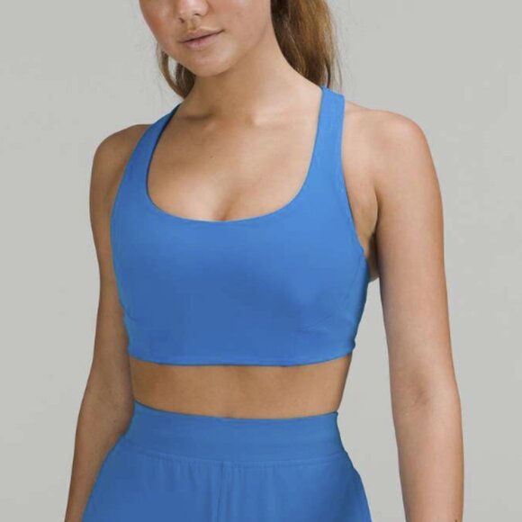 Lululemon Wunder Train Bra *Medium Support, C/D Cup Poolside Blue Everlux Size 4 - Picture 1 of 15